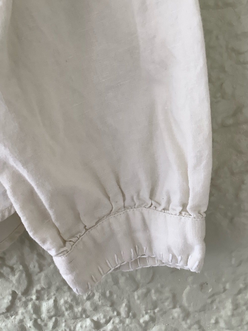 Women's Cream Embroidered Peasant Blouse - Picture 4 of 6